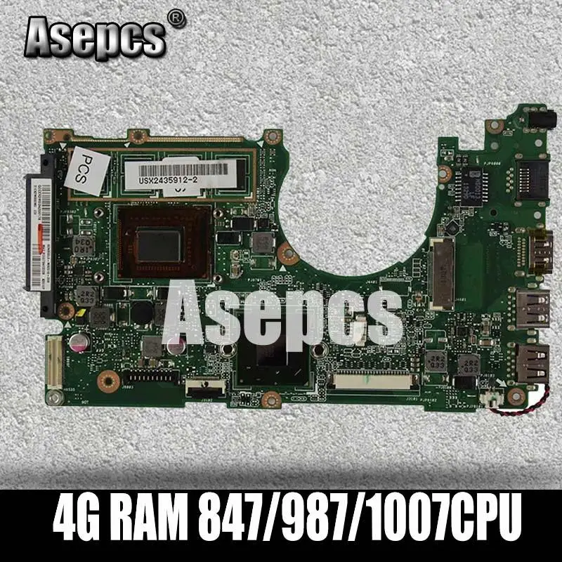 Asepcs X202E материнская плата для ноутбука ASUS X202E X201E S200E X201EP тестовая оригинальная материнская плата 4G ram 847/987/1007CPU