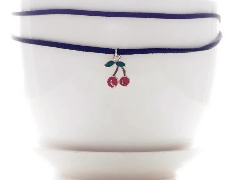 YOUREM Винтаж ювелирные изделия веревку кружева вишневого ожерелья для женщин