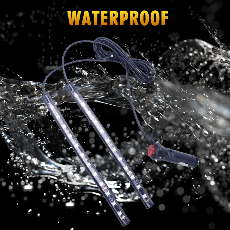 2X Водонепроницаемый Автомобильный светодиодный светильник для пола неоновый