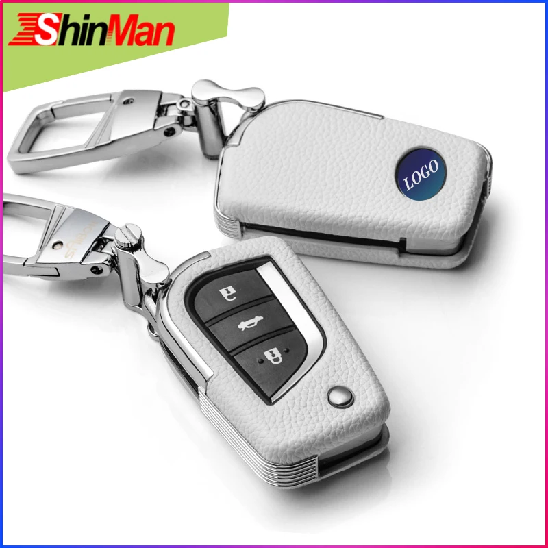 ShinMan брелок из воловьей кожи чехол для автомобильных ключей чехол для Toyota RAV4 Crown REIZ YARIS Highlander Lewin Corolla Camry MARK X VIOS брелок