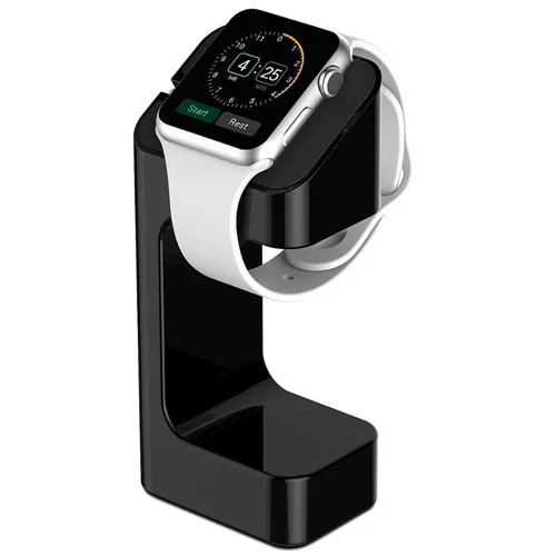 Chagre подставка для наручных часов Apple Watch, ремешок 42 мм 38 мм и нержавеющая сталь металлический корпус наручных часов iWatch, 5/4/3 ремень Зарядное устройство 44 мм 40 мм Пластик станция Подставка держать кронштейн - Цвет ремешка: black