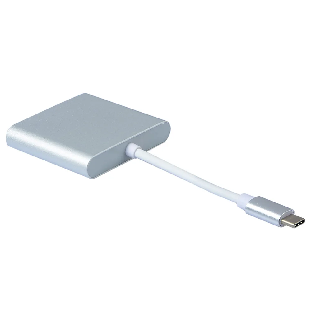 Цифровой AV многопортовый адаптер type C до 4K HDMI USB 3,0 кабель для зарядки адаптер USB-C 3,1 конвертер для Macbook samsung Android#1