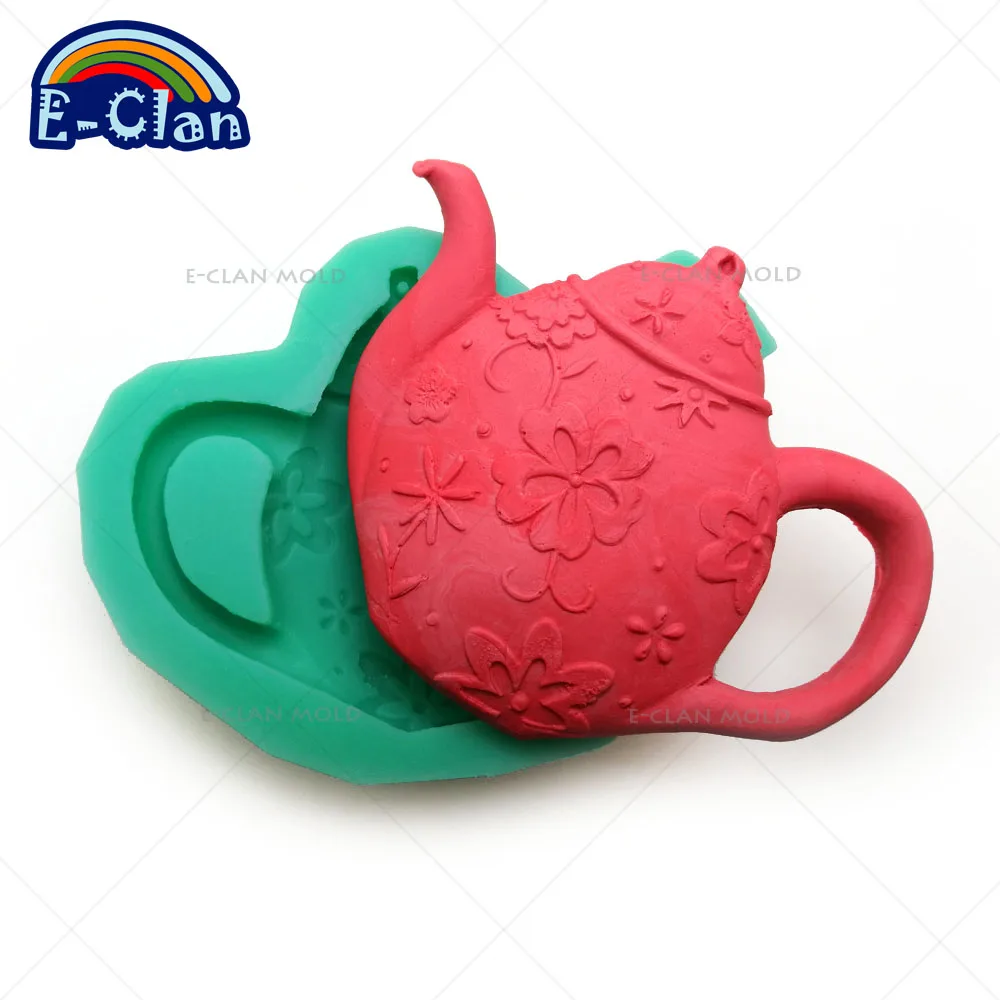 Новый DIY чайник силиконовые формы для помадки на Торт Желе Десерт форма