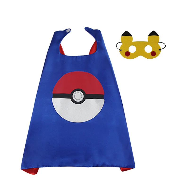 Пикачу плащ 70*70 см ребенок Костюм мыса маска для девочек на день рождения подарок