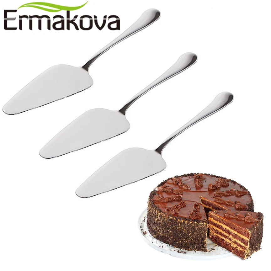 ERMAKOVA торты сервер 3 шт./лот длина 22 5 см нержавеющая сталь зубчатые лезвия резак