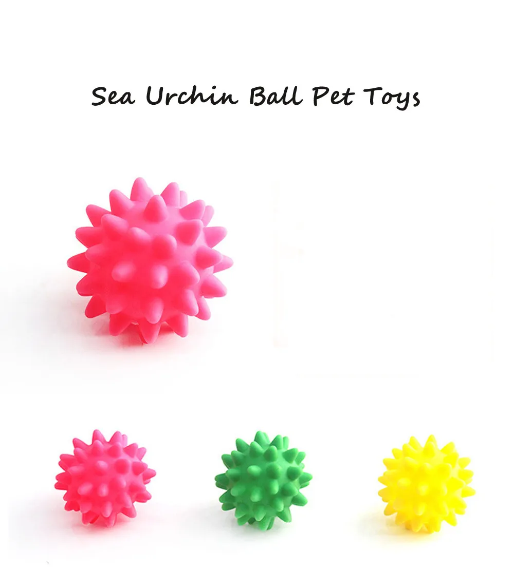 Новинка 2019 1 шт. резиновая игрушка для питомцев шар морских Urchin отражающие