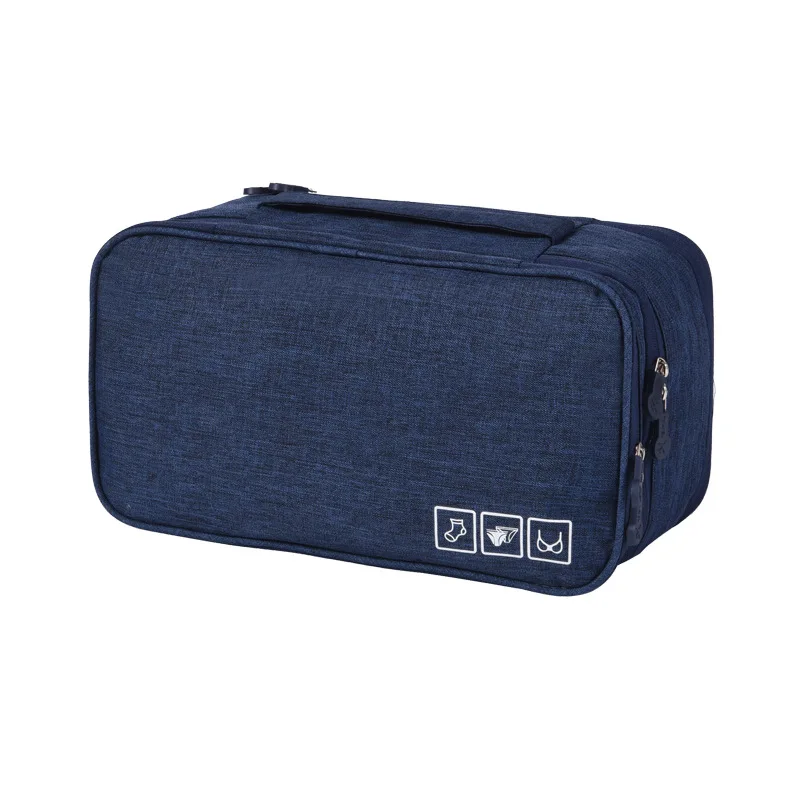 Navy blue Органайзер для путешествий, сумки для бюстгальтеров, водонепроницаемый большой держатель для хранения нижнего белья для носков, переносные дорожные аксессуары, сумка для чемодана в сумке - Цвет: Navy blue