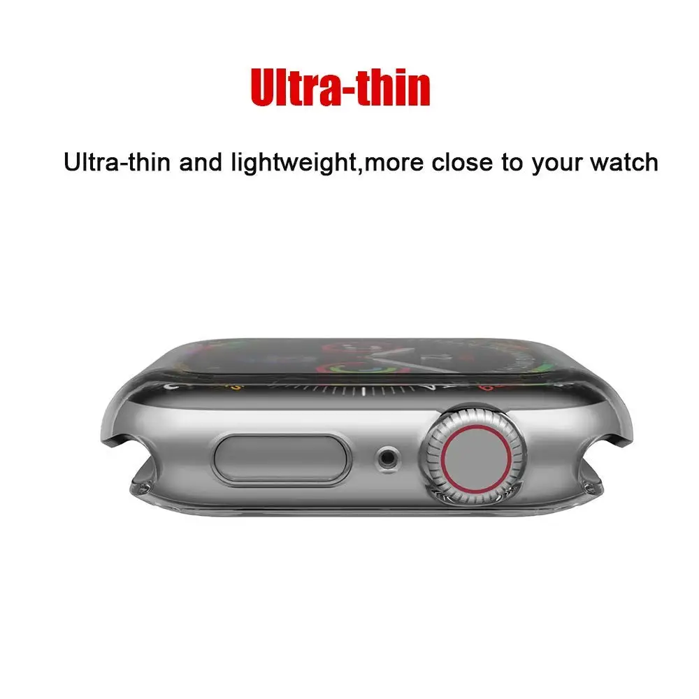 Защитный чехол для Apple Watch Series 4 5 40 мм 44 мм Силиконовый протектор с полным покрытием оболочка для iWatch Series 3 38 мм 42 мм