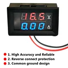 Цифровой вольтметр, амперметр постоянного тока, 100 в, 10 А, панель, вольтметр, измеритель тока, 0,28 