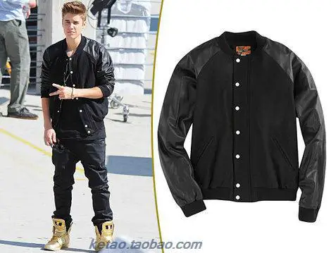 XS 3XL! Новинка 2017 Мужская одежда модная повседневная бейсбольная куртка с кожаным