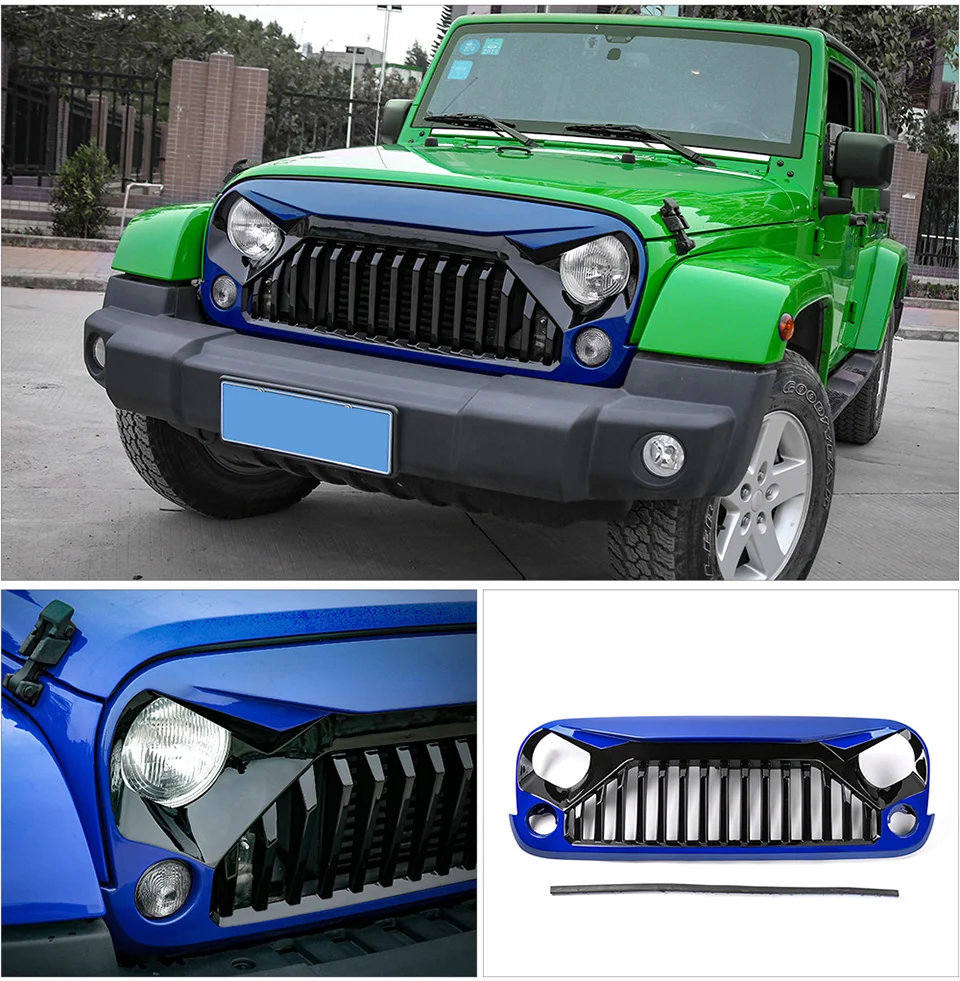 BAWA гоночные грили для Jeep Wrangler JK 2007- передняя решетка аксессуары для гриля для Jeep Wrangler JK автомобильные внешние аксессуары