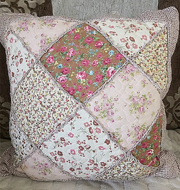 Оптовая продажа 2 шт. в партии Чехол на подушку из хлопка с цветами 45*45