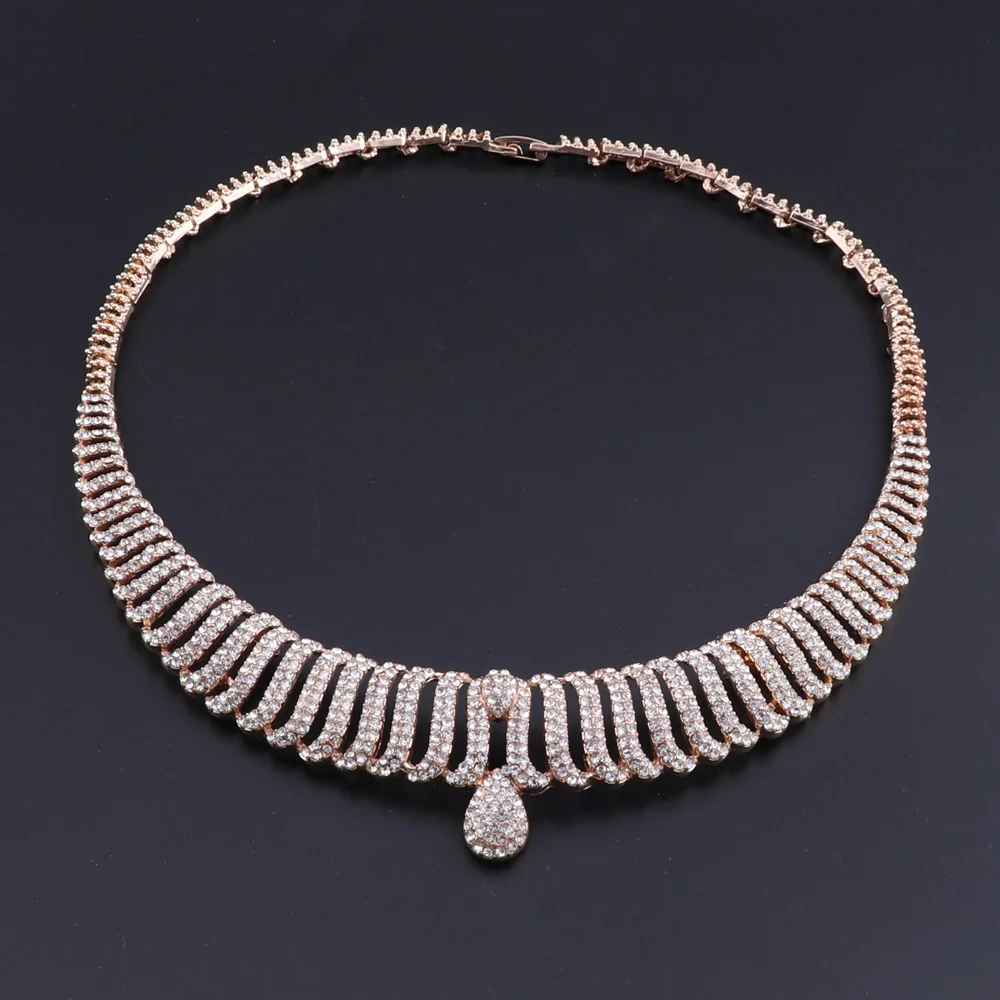 OEOEOS Свадебный женский ювелирный набор нигерийские бусы ожерелье серьги вечерние