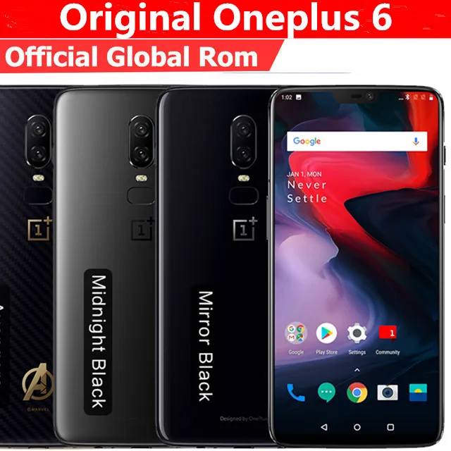 Мобильный телефон Oneplus 6 с глобальной прошивкой, 4G LTE, четыре ядра, Android 8,1, 6,28 дюймов, ips, 2290X1080, 8 Гб ram, 256 ГБ rom, МП, функция распознавания лица, NFC