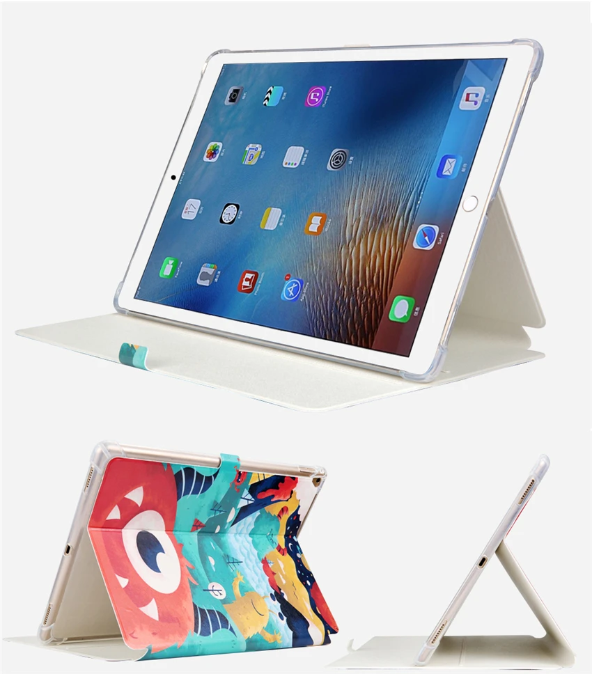 Чехол для ipad pro 12,9 A1670 A1671, тонкий чехол с цветным принтом и откидной крышкой-подставкой для ipad pro 12,9 A1584 A1652, умный чехол+ ручка