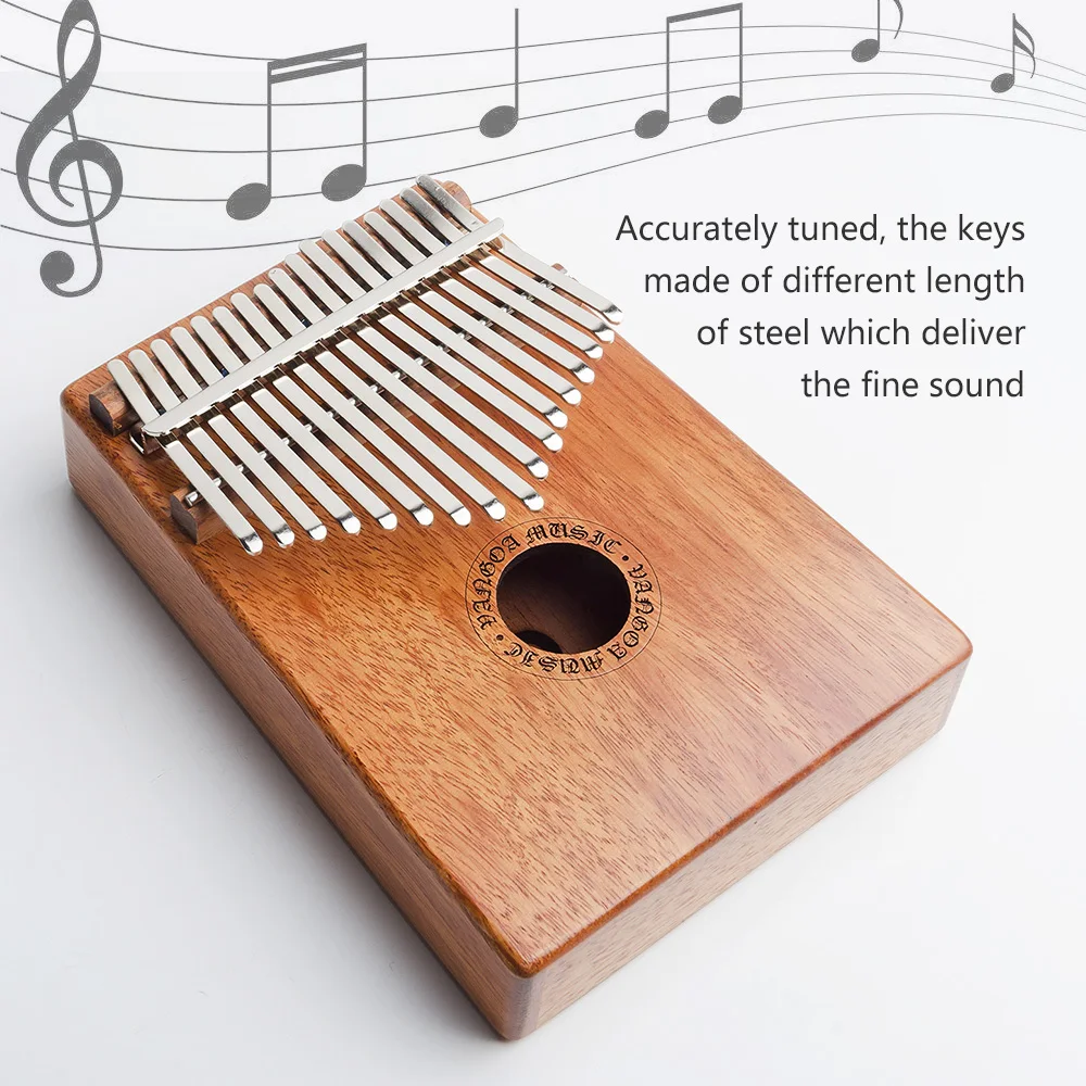 17 Keys Kalimba Mbira Thumb Piano Finger Mahogany Wood Rounded/ Square Edges with Pickup |