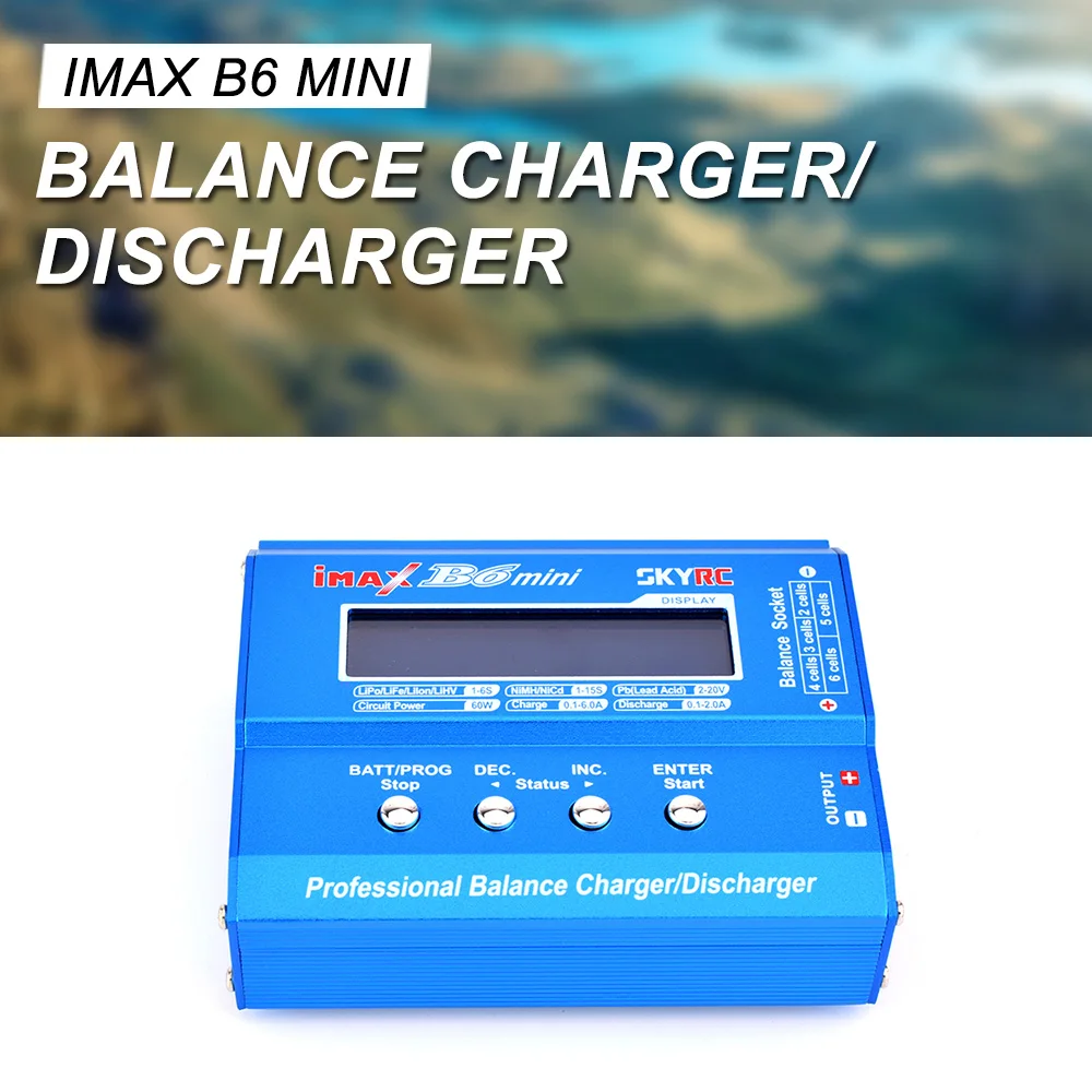 Балансирующее зарядное устройство SKYRC iMAX B6 Mini 60 Вт для 1-6S LiPo i-ion LiFe LiHV Nimh Nicd PB RC
