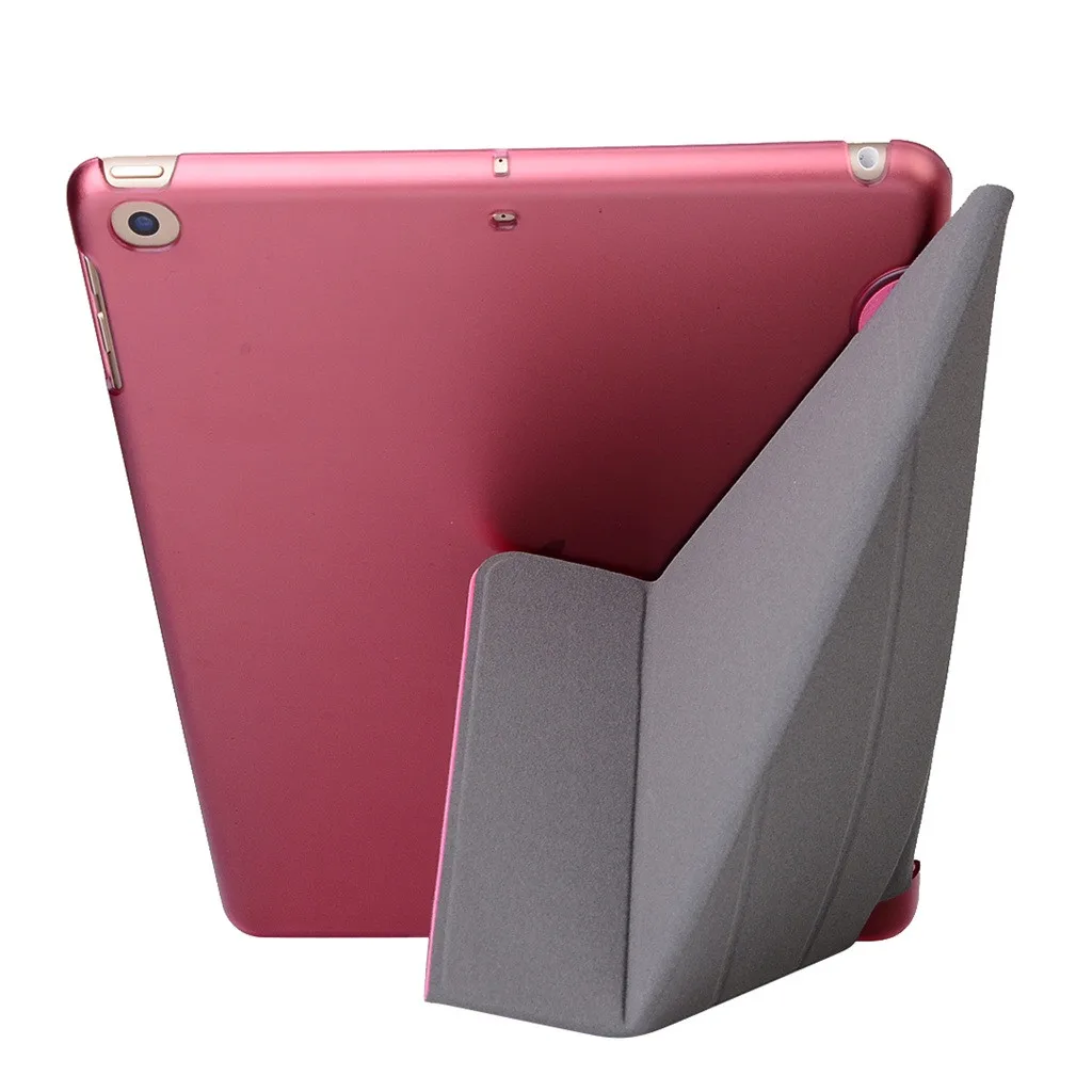 Чехол s планшет розовый для iPad 6го поколения 9,7 Тонкий Магнитный кожаный смарт-чехол ForApple#5$6