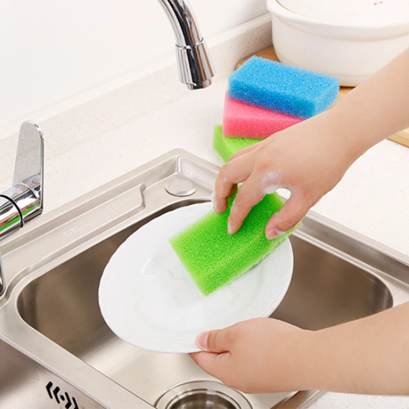 Из 2 предметов сильный Чистящая губка щетка для мытья посуды средство мыло
