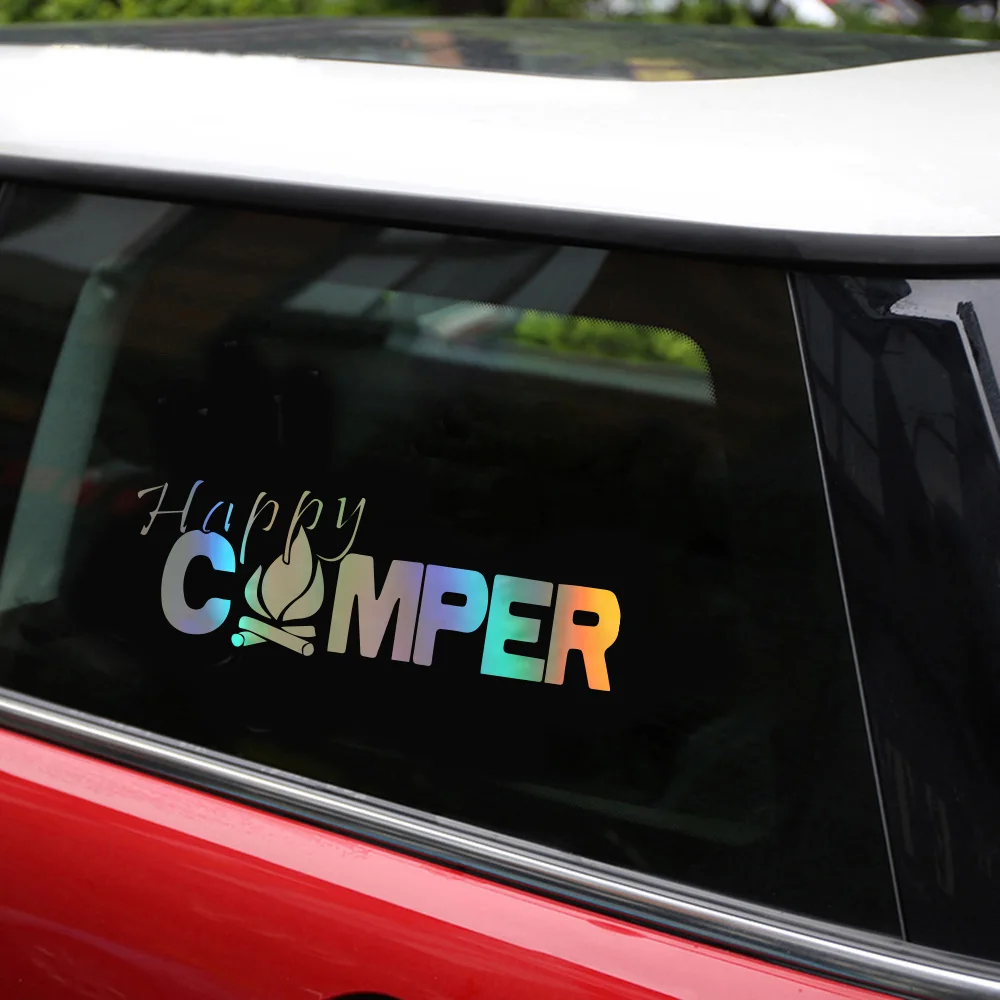 20*6 9 см Новый Стиль Dazzle Happy Camper Авто Стайлинг наклейки Виниловая Наклейка