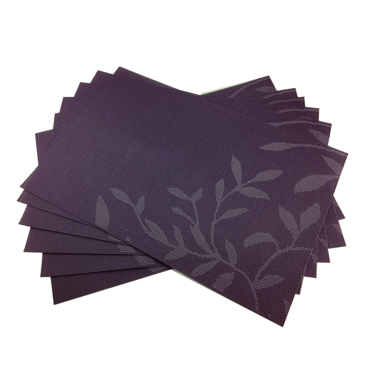 Purple 4Pcs Фиолетовые столовые приборы для столовой посуды, Цветочные ПВХ настольные коврики, коврики для кафе, подставки для чашек, кухонные аксессуары, 4 шт - Цвет: Purple 4Pcs