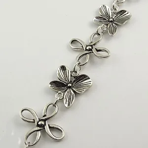 Металлическая цепочка для ключей, 24*3 мм, 1 метр, 30658-005C