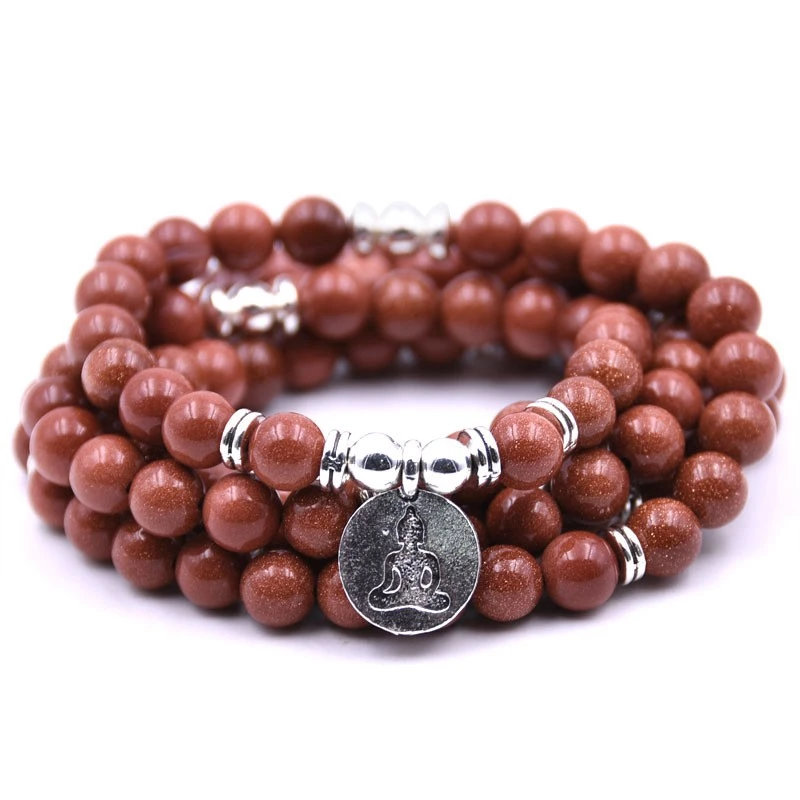 ASHMITA 2019 Howlite 108 браслет натуральный камень Будда тигровый глаз ювелирные изделия
