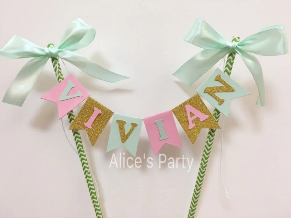 Настраиваемые детские украшения для торта флажки вечеринки в честь будущей