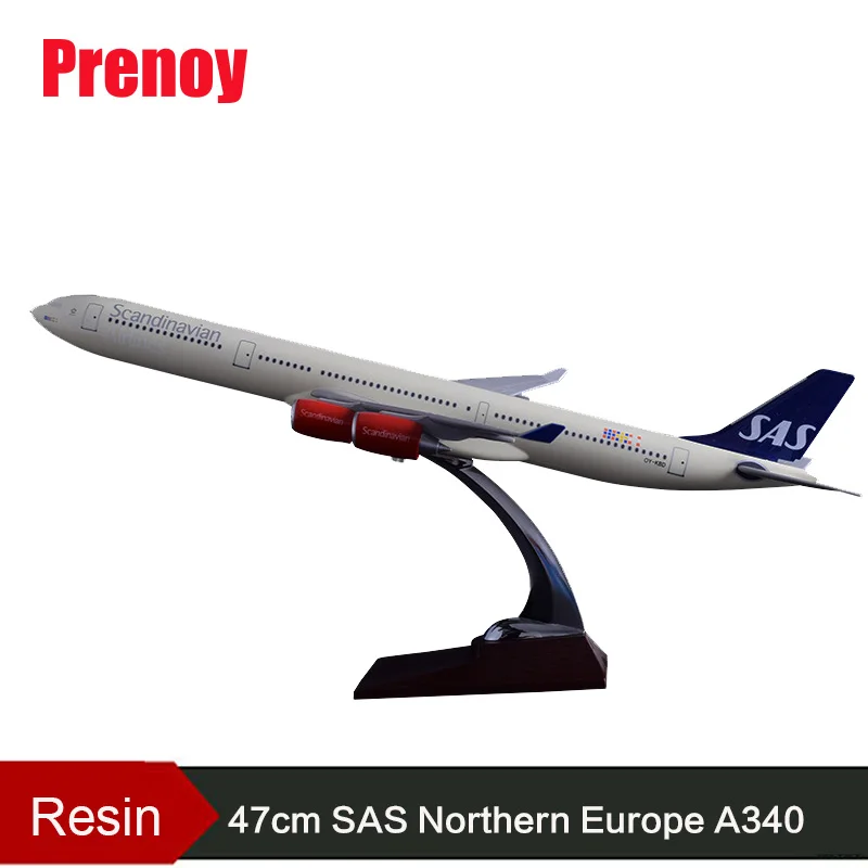 Модель самолета A340 SAS из смолы 47 см|Вертолеты самолеты корабли космическая