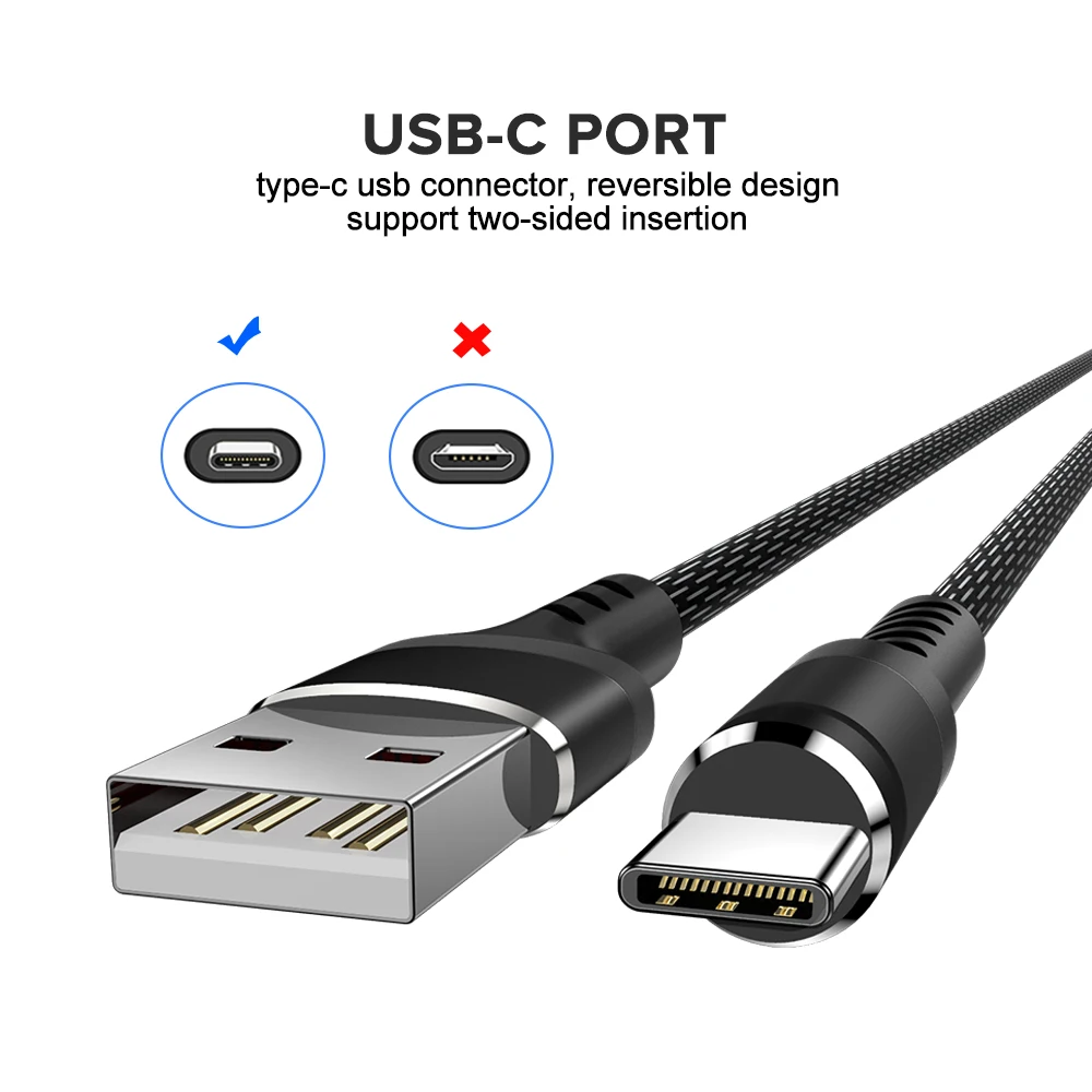 Кабель type-C 1 м, зарядный Шнур USB 3,0 для мобильного телефона Oneplus 6, 6 T, a, USB-C, быстрое зарядное устройство для Pixel 2 XL, Xiaomi Redmi Note 7 Pro