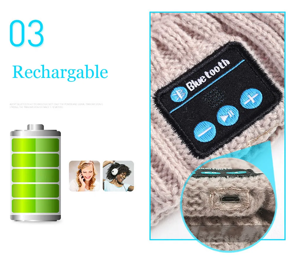 JINSERTA, мягкая модная теплая шапка, беспроводная Bluetooth гарнитура, наушники, умная шапка, динамик с микрофоном, Bluetooth шапка