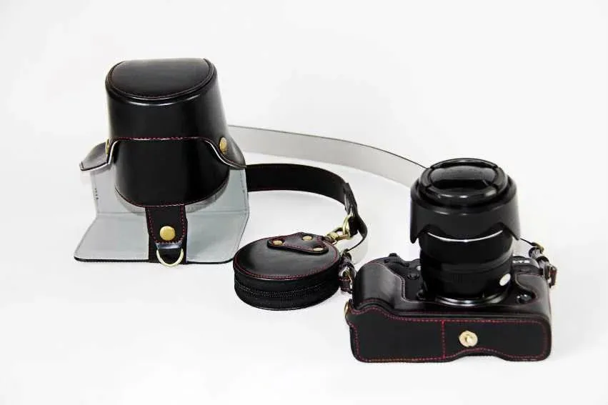 Черный/коричневый/кофе цифровой Камера кожаный чехол Обложка для Fujifilm X-T2 Fuji XT2 Камера Дело зарядки непосредственно с Сумка для хранения