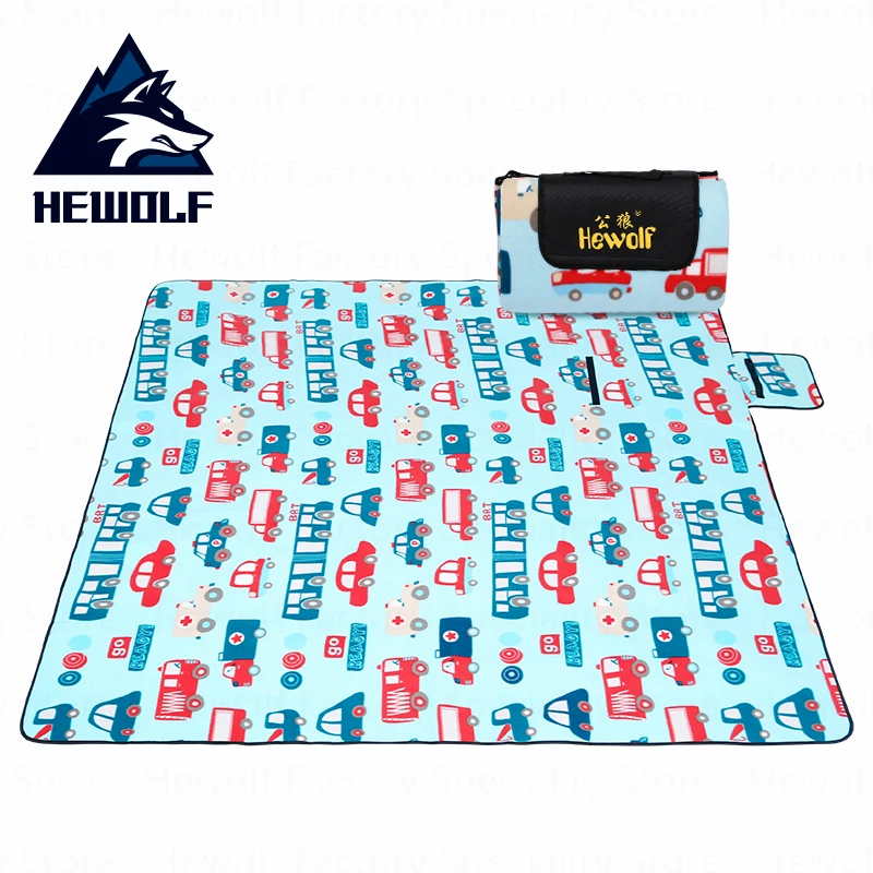 

Hewolf Picnic Mat 2M*2M Ultralight Waterproof Thickened Fleece Camping Picnic Mat Portable Comfortable Widened Camping Mat
