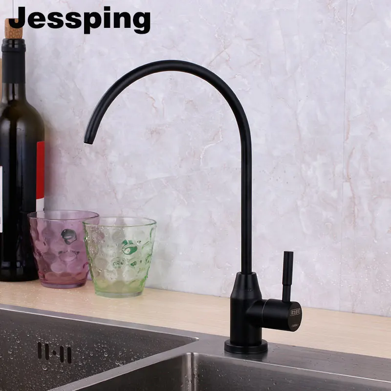 

Blacken kitchen water drink faucet deck mounted connect to filter machine