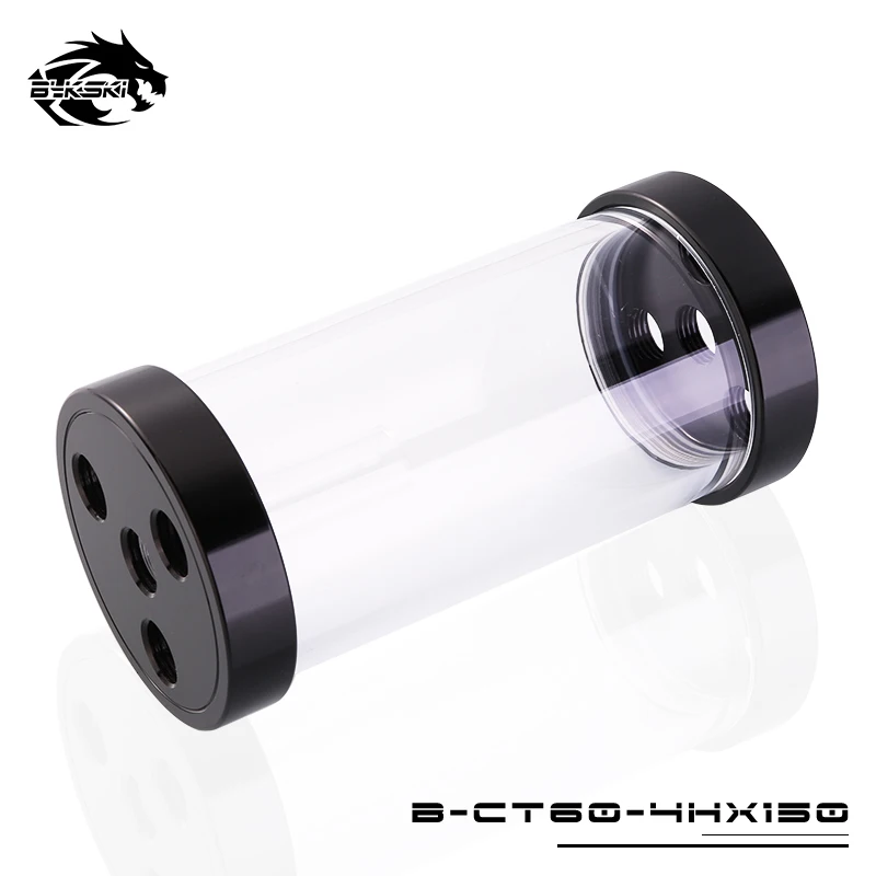 Bykski B-CT60-4H 60 мм черные крышки резервуар для водяного охлаждения с резьбой G1/4&quot |