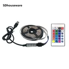 Светодиодная полоса 5 в IP65, USB-кабель, водонепроницаесветильник световая лампа SMD3528, Светодиодная лента, Рождественская Гибкая светодиодная полоса, подсветильник ка для телевизора, 60 метров