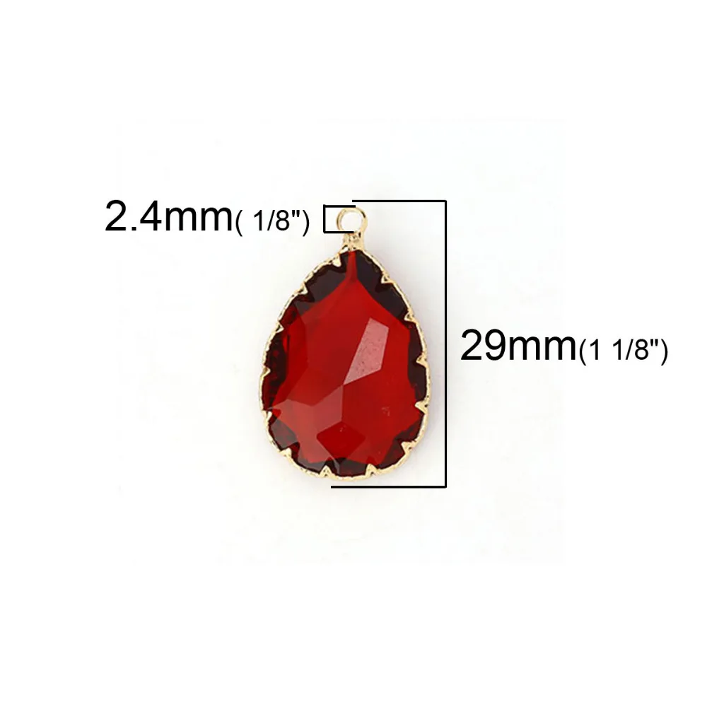 DoreenBeads медные и стеклянные подвески золотые прозрачные граненые красочные