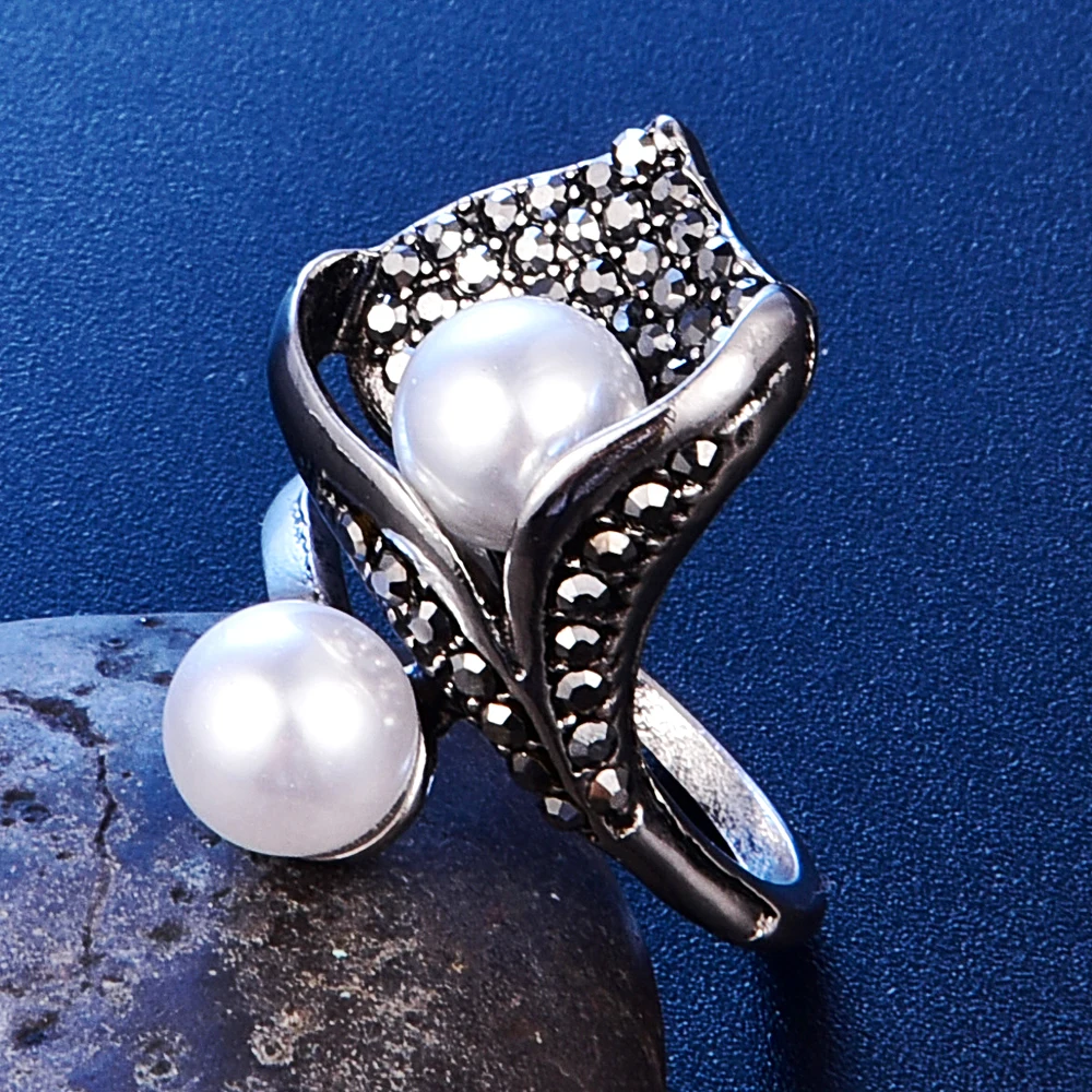 Комплект из колье серёг и кольца с жемчугом|necklace earring ring sets|jewelry sets for womenwedding jewelry |