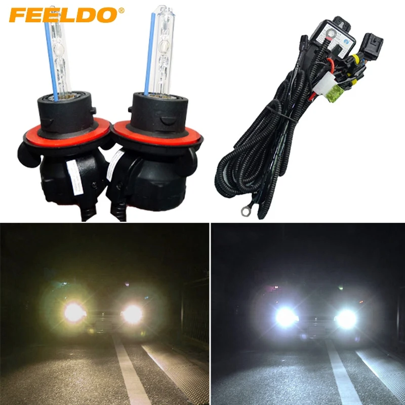 FEELDO 35 Вт Автомобильные лампы переменного тока HID Ксеноновые фары H13/9008 Hi/Lo Bi Xenon с