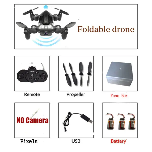 F No Camera 3 XY6100 мини-Дрон с/без HD камерой RTF WiFi FPV складной Радиоуправляемый Дрон с высоким режимом удержания Радиоуправляемый квадрокоптер Безголовый режим с часами - Цвет: F No Camera 3