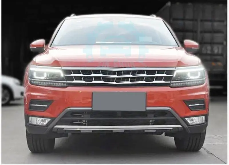 Спереди охранник доска и заднего бампера abs Материал для Volkswagen Tiguan L 2016-2018 |