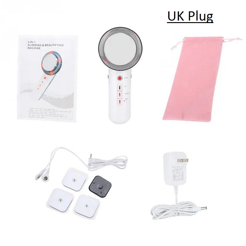 UK Plug Ультразвуковая кавитация, жиросжигатель массажер для похудения тела ультразвуковая электронная система контроля потери веса Инфракрасный Комплект терапевтическое устройство дропшиппинг - Цвет: UK Plug