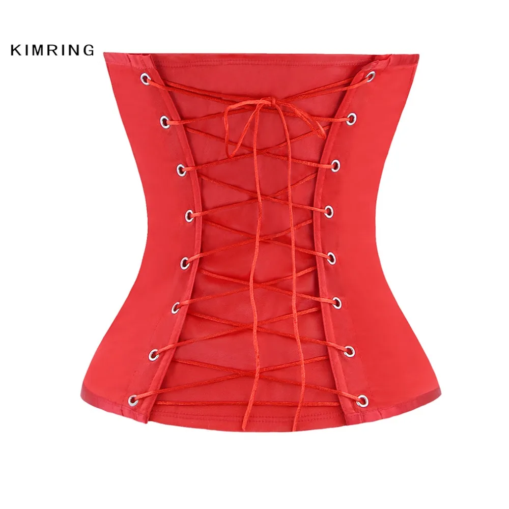 Сексуальное бюстье Kimring корсет со шнуровкой и косточками для бурлеска стимпанк