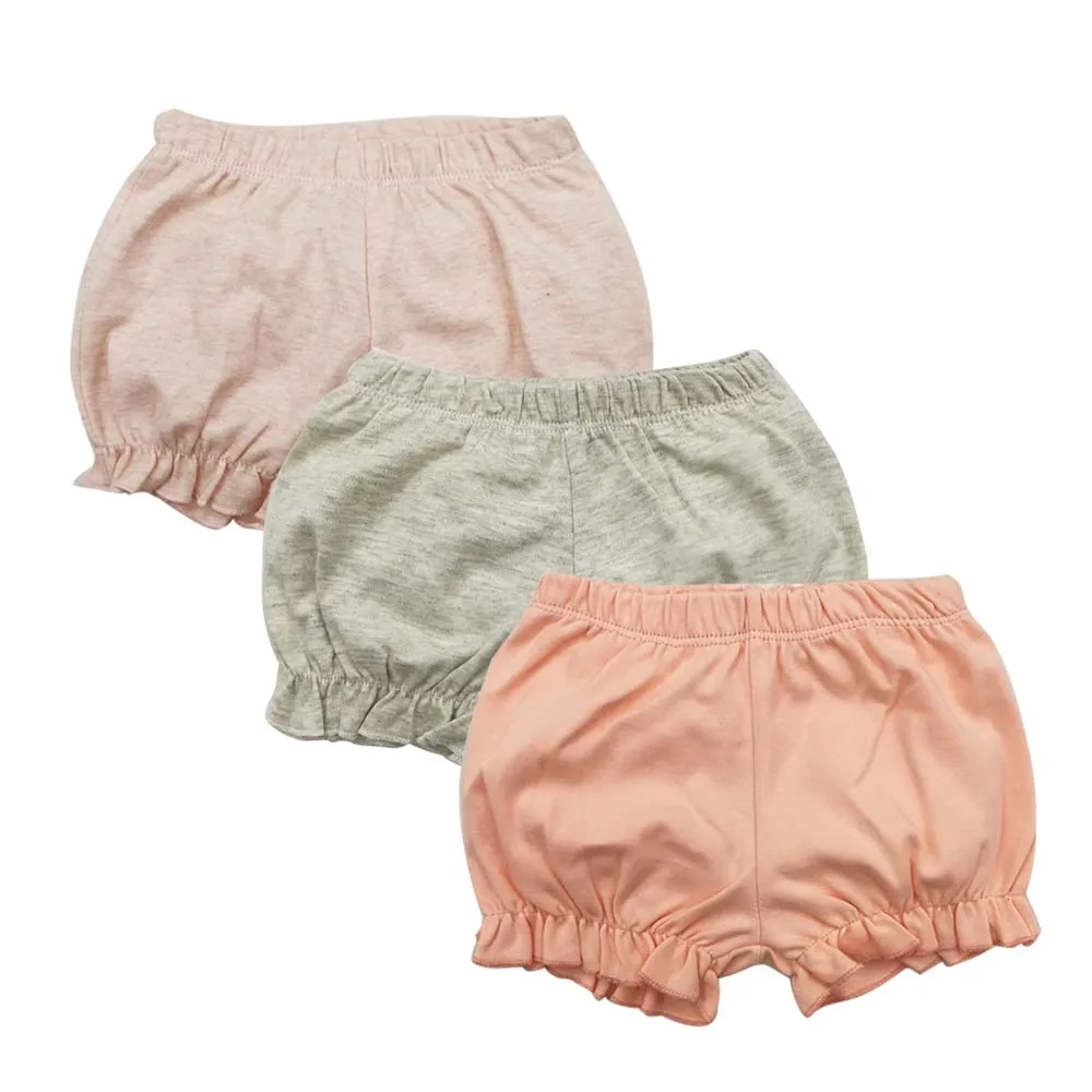 Шаровары для маленьких девочек однотонные шорты из 100% хлопка летние штаны с