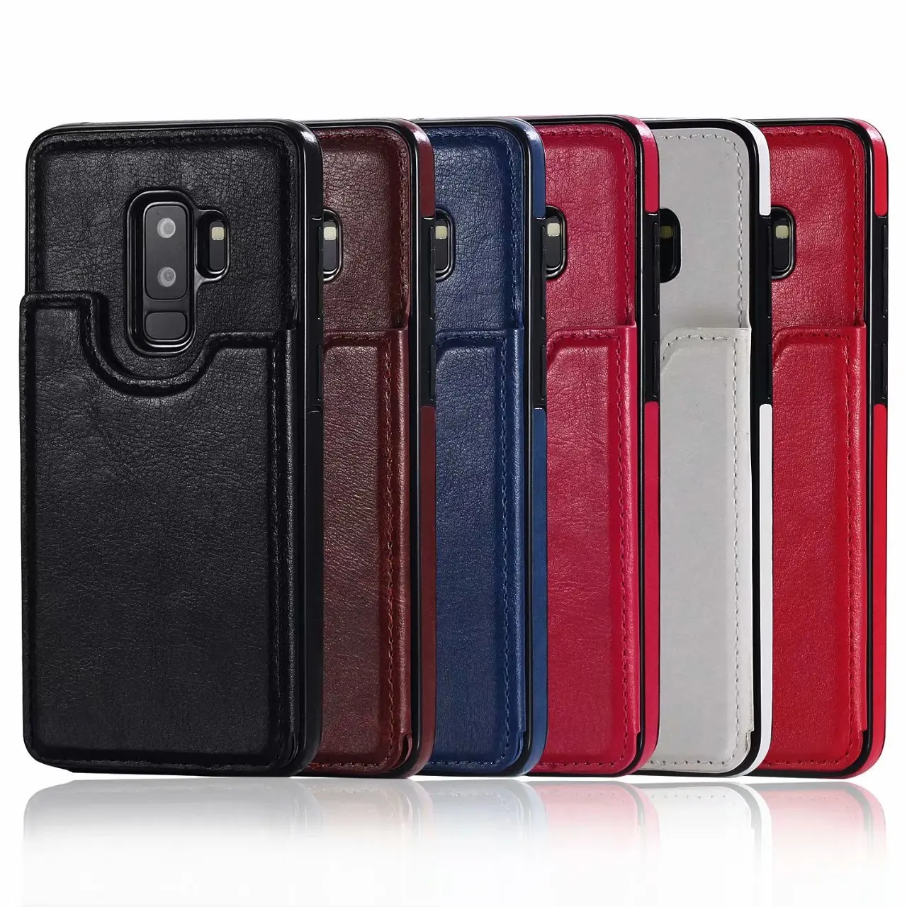 For Samsung S9 Fundas Leather Case S8 S7 Edge Note 8 9 Cover Flip iphone 6s SE 5 5s 6 7 Plus X XS MAX XR Wallet | Мобильные телефоны