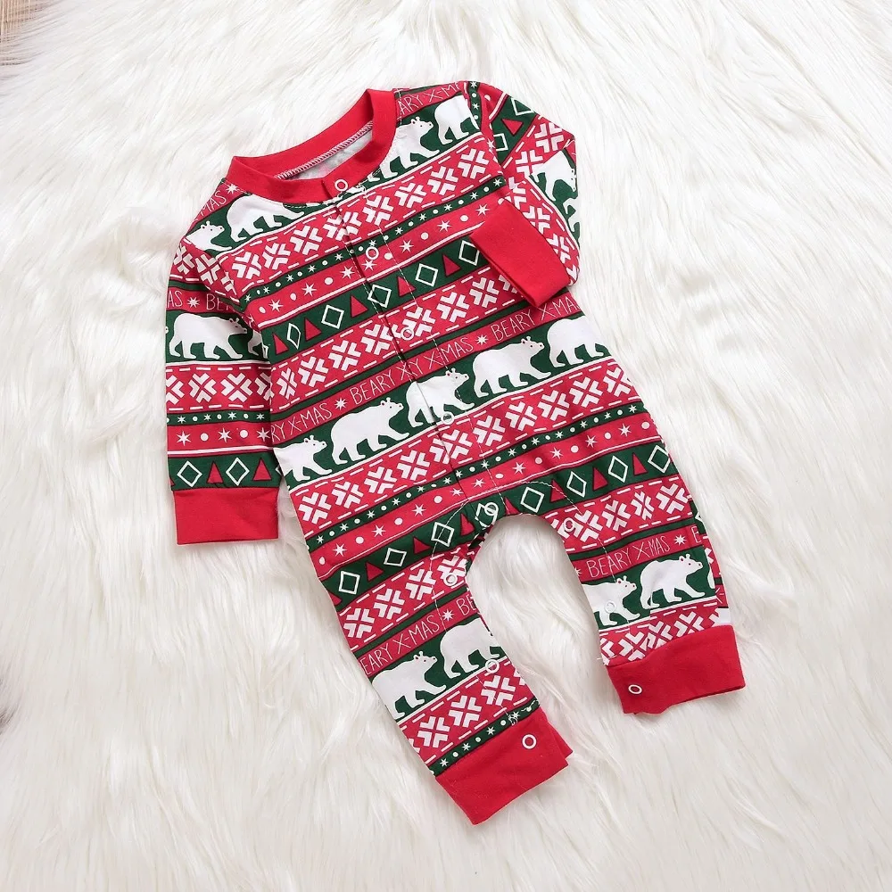 Winter Crawling Kids Clothes Romper Newborn Baby Boy Girl Christmas Costume Print Rompers Long Sleeve Jumpsuit | Детская одежда и