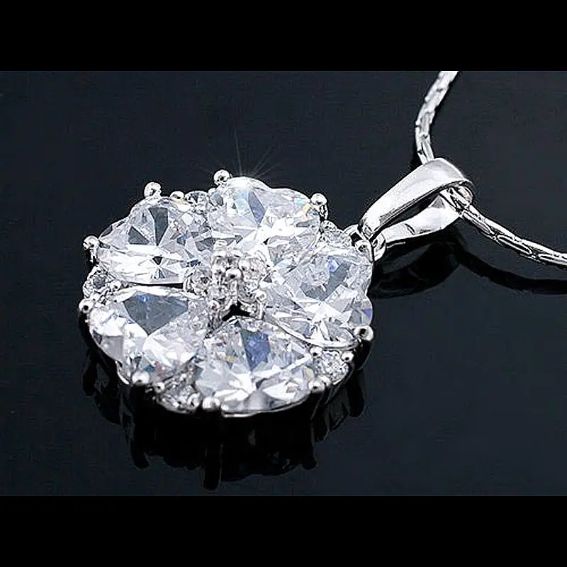 Подвеска и ожерелье с кулоном в виде сердца цветка павлином звездой 7 5 карат CSN389 |