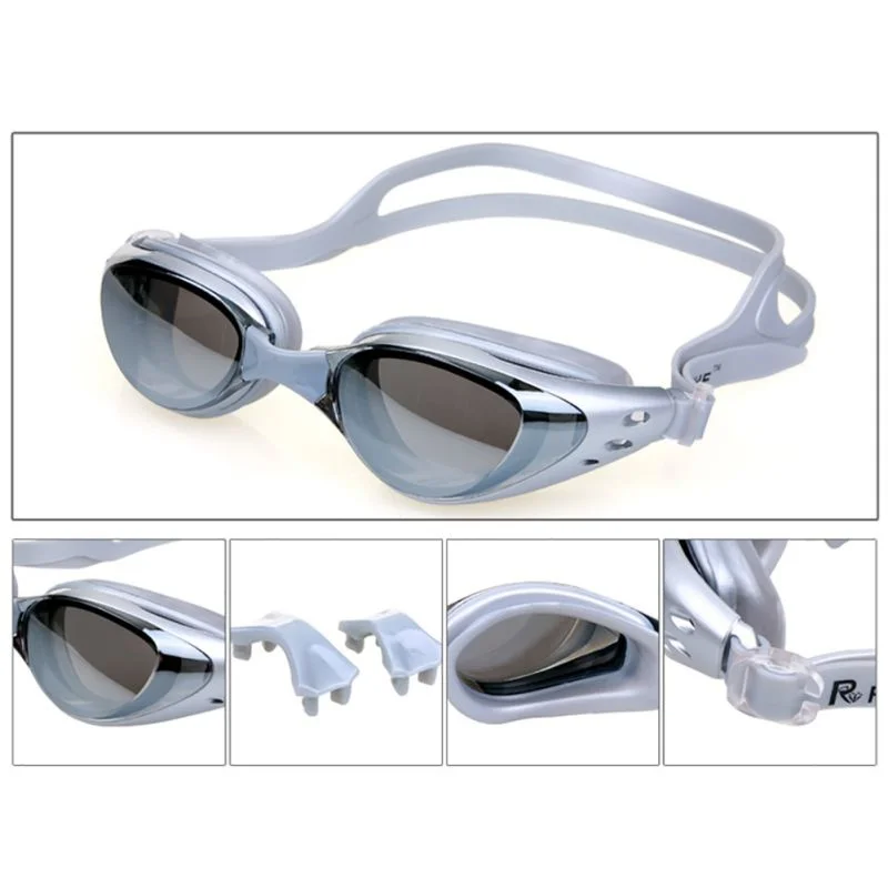 

Mirrored Swim Goggles Silicone Seal Swimming Goggles Diving Glasses UV Protection Anti-fog Anti-shatter Waterproof