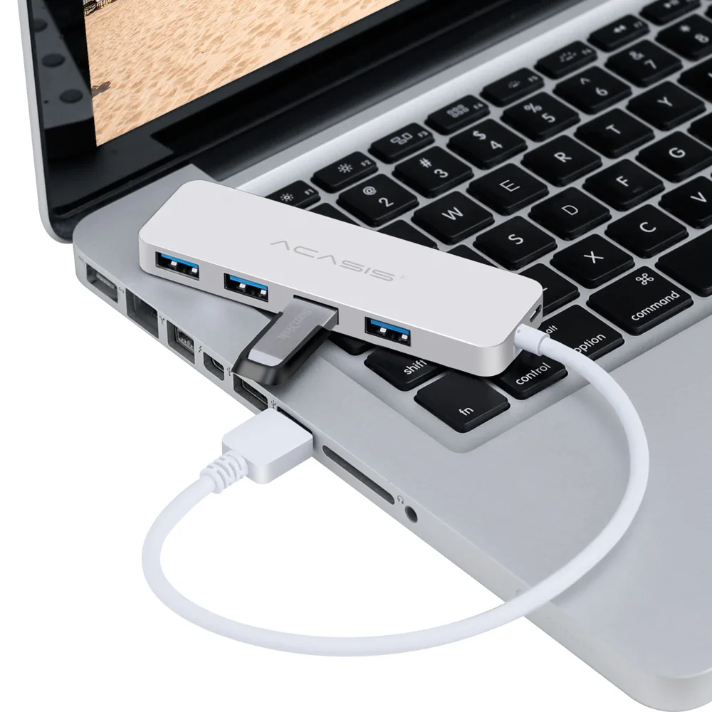 Acasis usb хаб 3 0 Высокоскоростной Алюминиевый 4 портовый концентратор USB