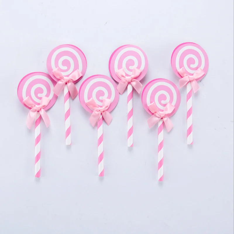 5 цветов кекс Топпер выбирает леденец торт карта Дети День рождения украшение